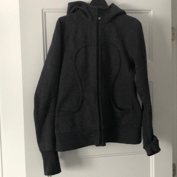 Scuba hoodie heavy cotton fleece size 9 heather gr - Picture 1 of 11